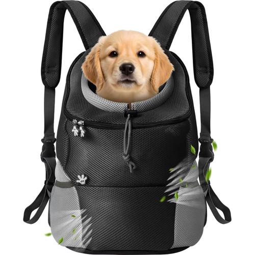 Zaino porta cani - nero, nylon